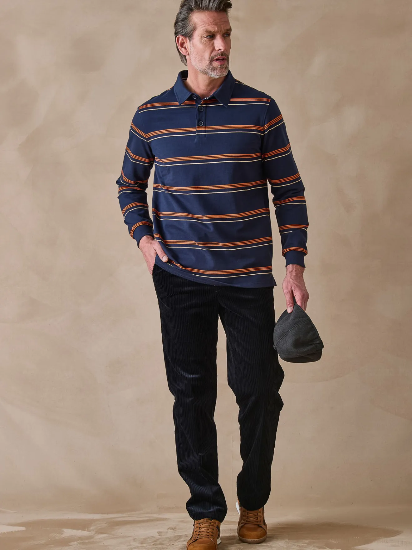 Hot Polo manches longues Homme T-Shirt, Polo