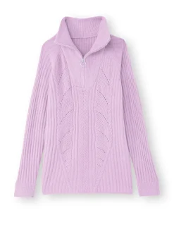 New Pull à col camionneur zippé Femme Pull