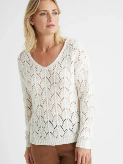 Pull avec mohair et laine Femme Pull