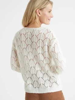 Pull avec mohair et laine Femme Pull