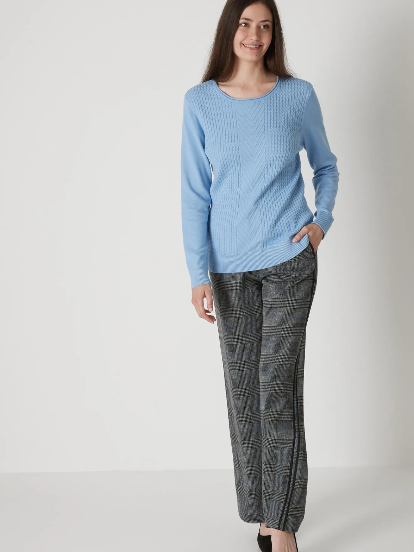 New Pull avec torsades Femme Pull