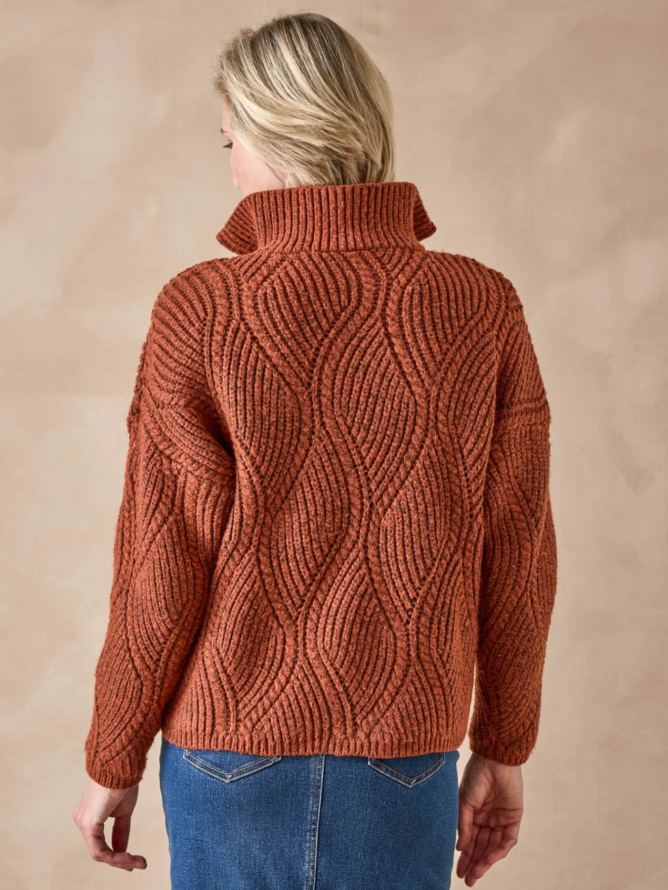 Sale Pull camionneur zippé et bonnet Femme Pull