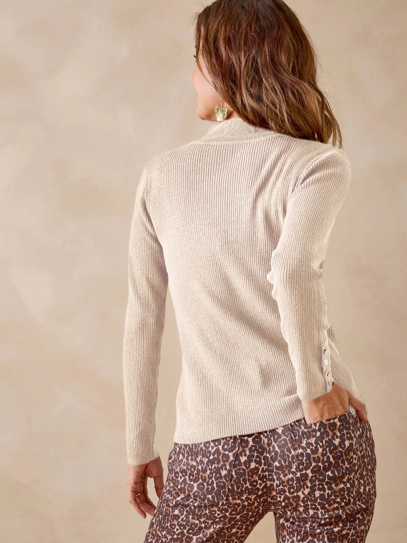 Discount Pull col montant avec laine Femme Pull