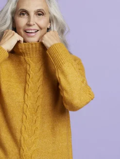 New Pull col montant en jersey envers Femme Pull