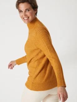 New Pull col montant en jersey envers Femme Pull