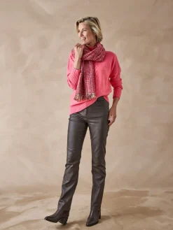 Hot Pull col montant en jersey envers Femme Pull