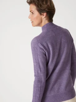 Sale Pull col montant en jersey envers Femme Pull