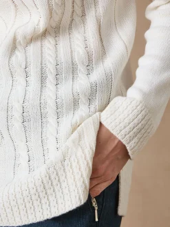 Pull col montant maille torsadée Femme Pull