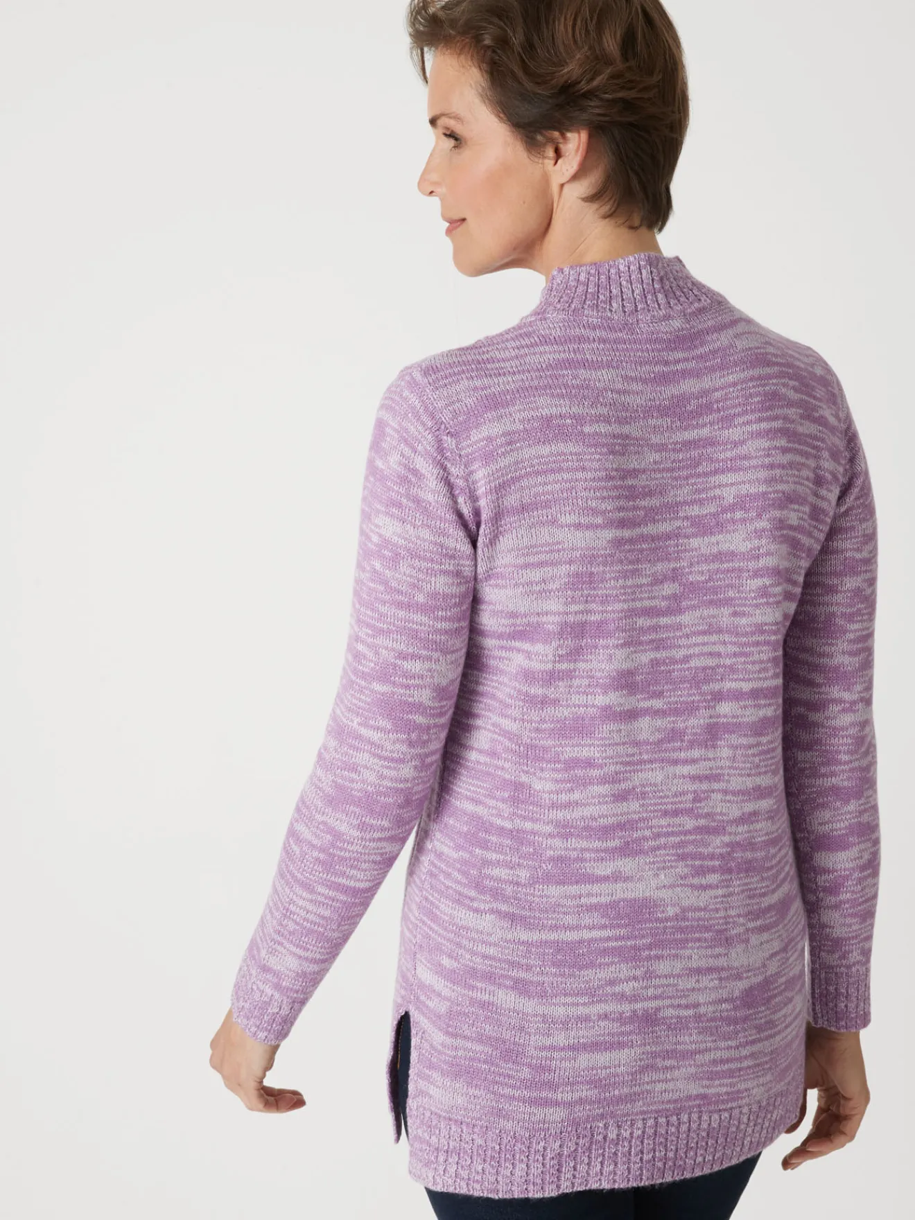 Sale Pull col montant maille torsadée Femme Pull