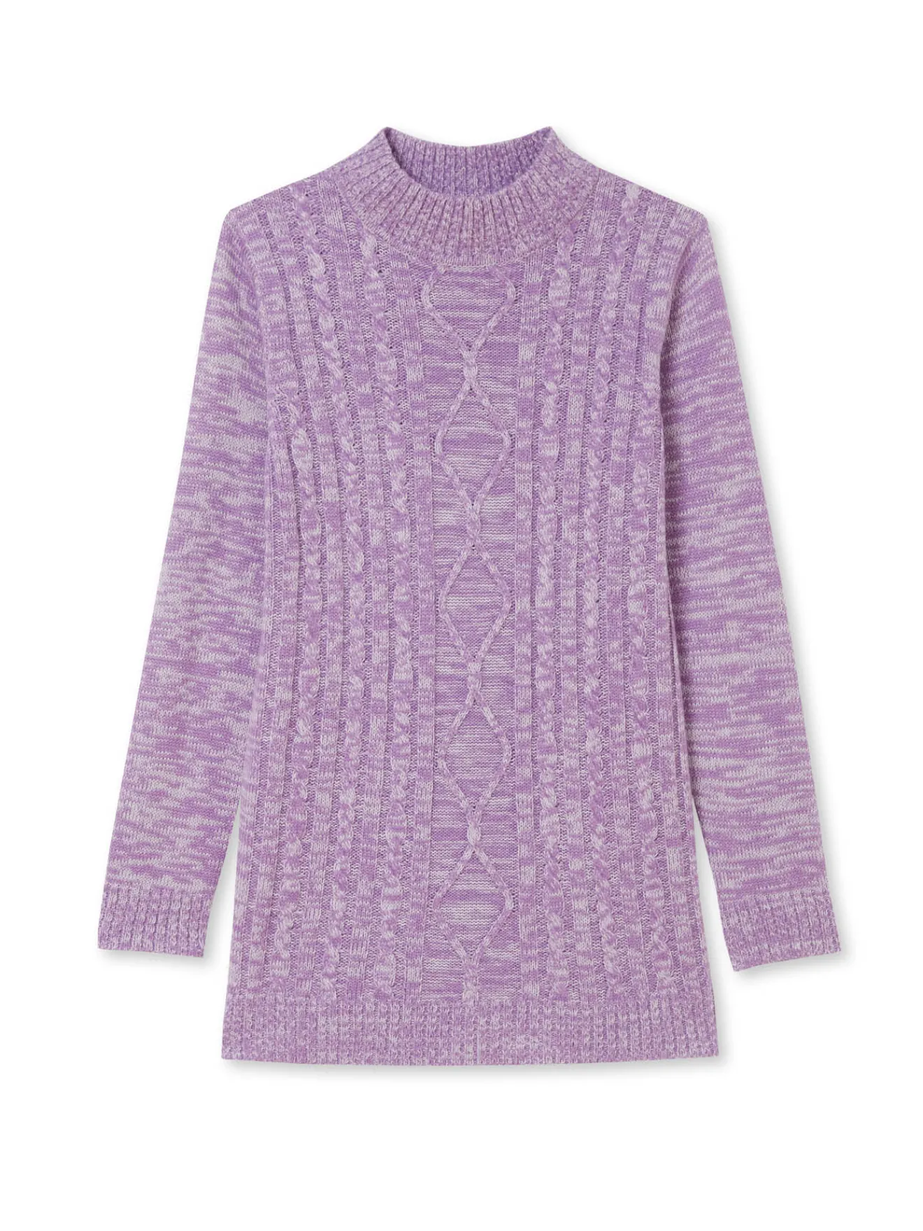 Sale Pull col montant maille torsadée Femme Pull