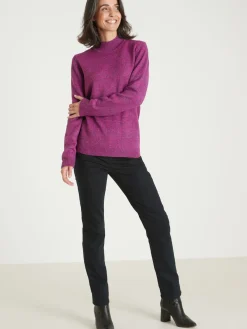 Best Pull col montant manches longues Femme Pull