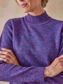 Best Pull col montant manches longues Femme Pull