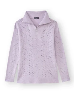 Clearance Pull col montant zippé Femme Pull