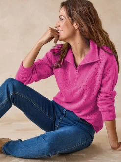 Best Pull col montant zippé Femme Pull