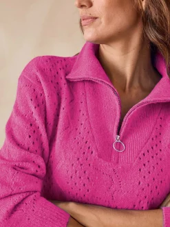 Best Pull col montant zippé Femme Pull