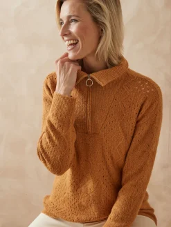 Hot Pull col montant zippé Femme Pull