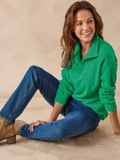 Discount Pull col montant zippé Femme Pull