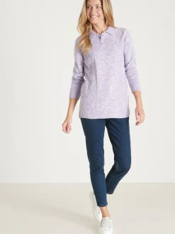 Hot Pull col polo Femme Pull