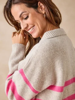 Best Pull col polo en pure laine Femme Pull