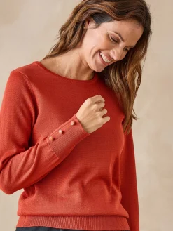 Best Pull col rond 50% laine mérinos Femme Pull