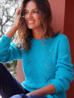 Outlet Pull en côtes perlées Femme Pull