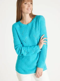 Outlet Pull en côtes perlées Femme Pull