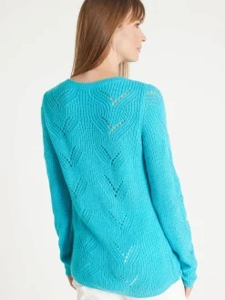 Outlet Pull en côtes perlées Femme Pull