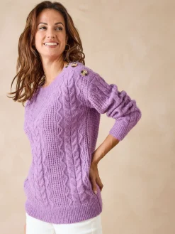 Best Pull en maille fantaisie col rond Femme Pull