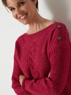 Best Pull encolure bateau en jersey envers Femme Pull