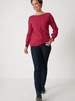 Best Pull encolure bateau en jersey envers Femme Pull