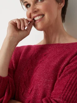 Best Pull encolure bateau en jersey envers Femme Pull