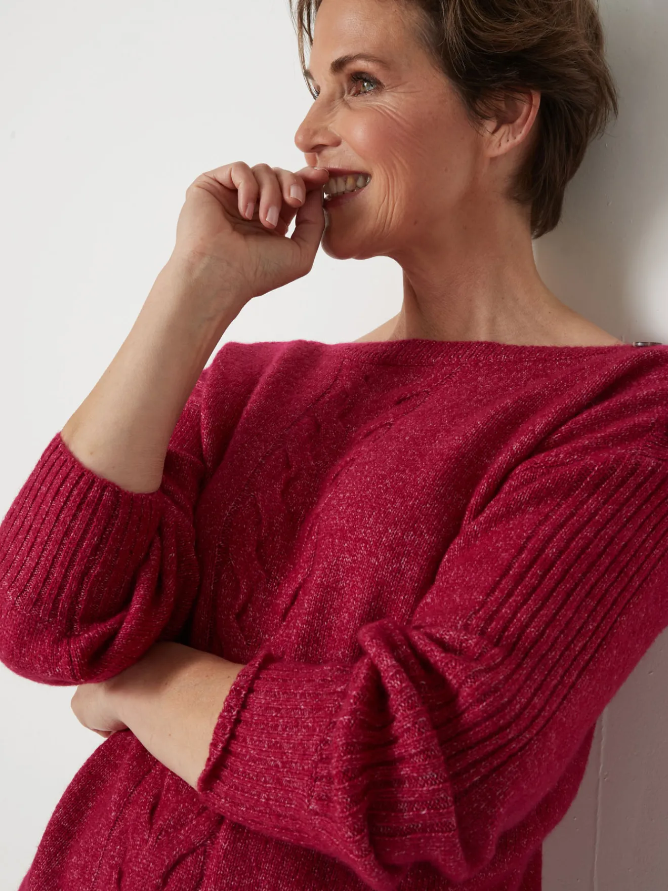 Best Pull encolure bateau en jersey envers Femme Pull