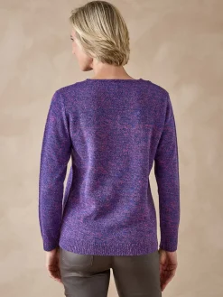 New Pull encolure V manches longues Femme Pull