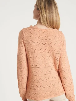 Hot Pull fantaisie avec laine et alpaga Femme Pull