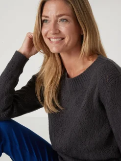 Pull maille fantaisie encolure ronde Femme Pull