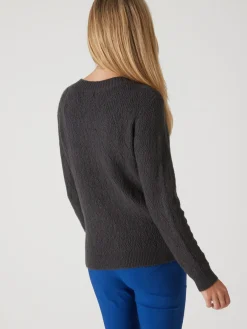 Pull maille fantaisie encolure ronde Femme Pull