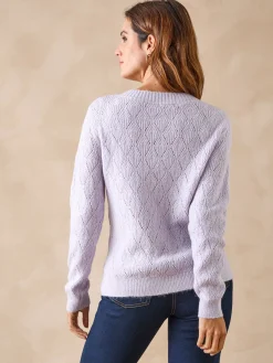 Discount Pull maille fantaisie encolure ronde Femme Pull