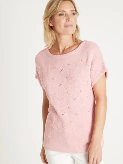 Best Pull maillle fantaisie manches T Femme Pull