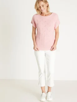 Best Pull maillle fantaisie manches T Femme Pull