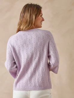 Outlet Pull manches au coude avec laine Femme Pull