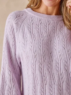 Outlet Pull manches au coude avec laine Femme Pull