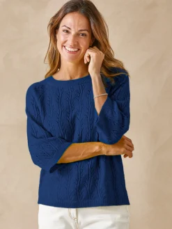 Discount Pull manches au coude avec laine Femme Pull