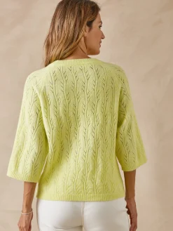 Best Pull manches au coude avec laine Femme Pull