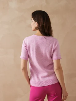 Discount Pull manches courtes encolure ronde Femme Pull