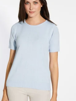 New Pull manches courtes encolure ronde Femme Pull