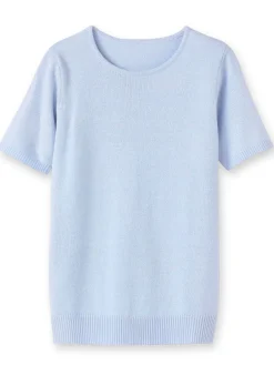 New Pull manches courtes encolure ronde Femme Pull