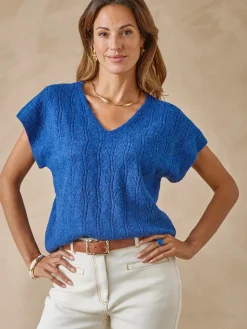 Online Pull manches T avec laine Femme Pull