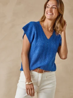 Online Pull manches T avec laine Femme Pull