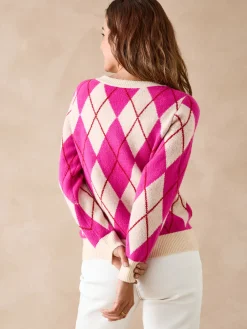 Outlet Pull motifs jacquard géométriques Femme Pull