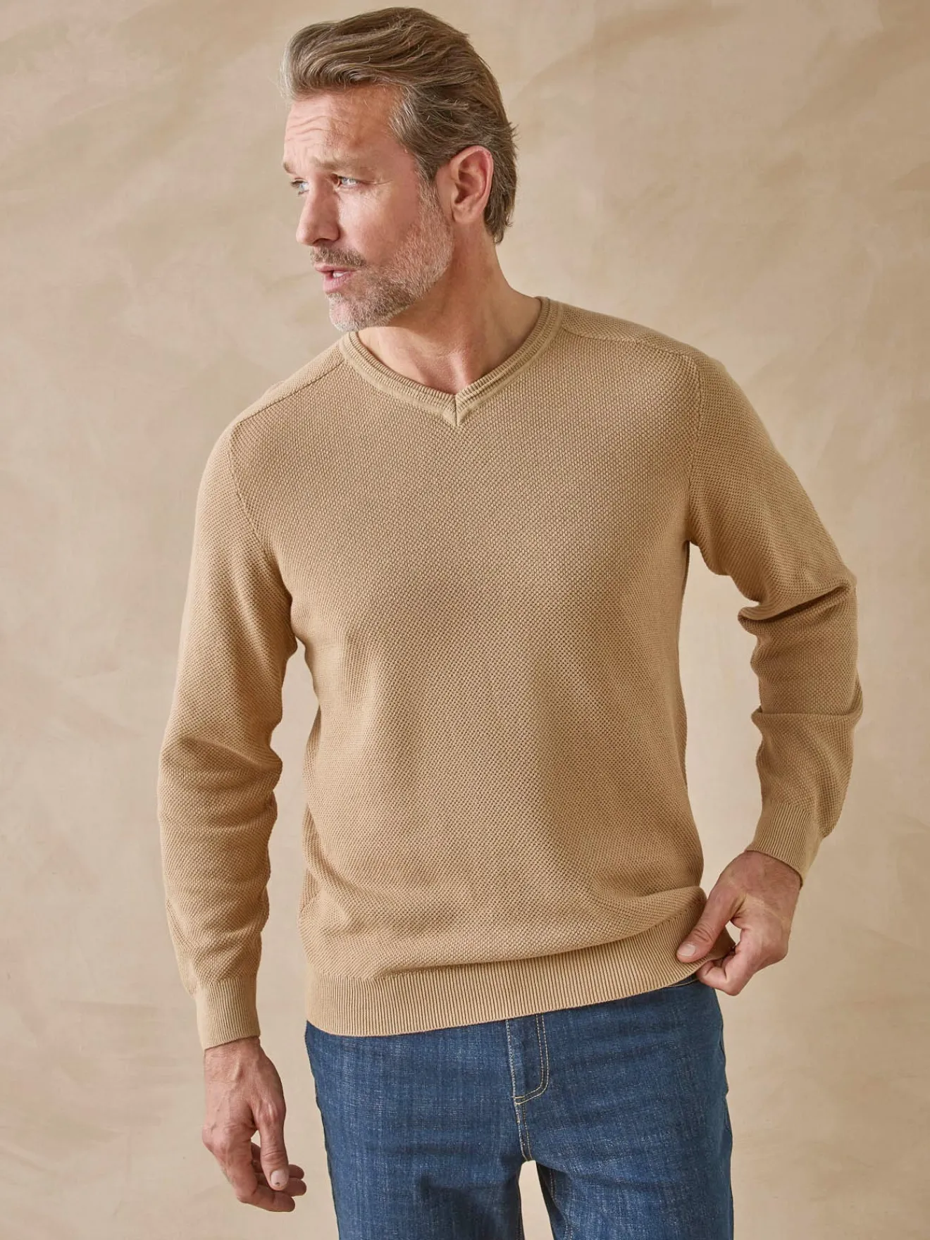 Online Pull point fantaisie pur coton Homme Pull, Sweat